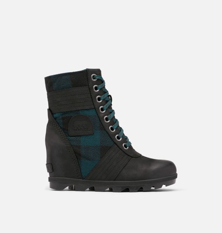 Womens Wedges Black/Blue - Sorel Lexie™ Boot - 965-APZFKH